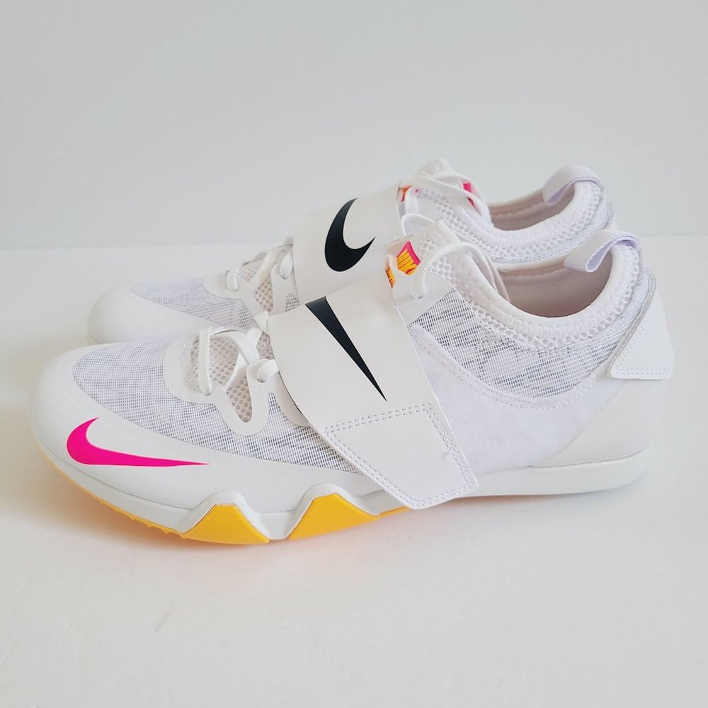 NEW Nike Pole Vault Elite 3 Track Shoes NO SPIKES AA1204-101 Size 12 White